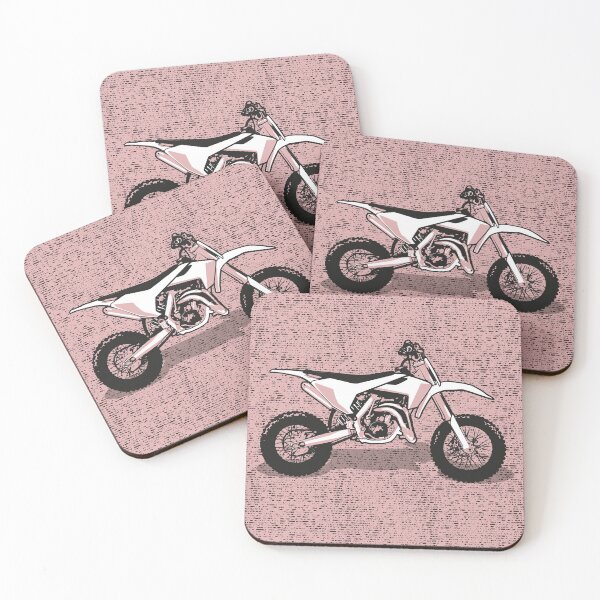 Item preview, Motocross // monochromatic blush pink and black and white motorcycles designed and sold by SelmaCardoso.