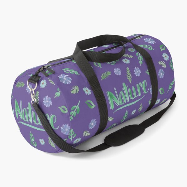 Item preview, Green Watercolor Brush Lettering - Nature with Leaves and Flowers on Ultra Violet designed and sold by Karen McFarland.