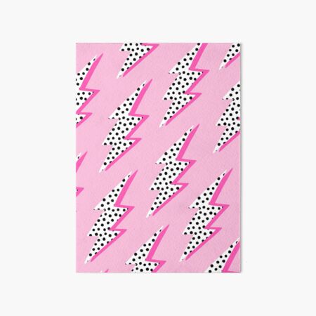 Pink lightning bolt Art Board Print