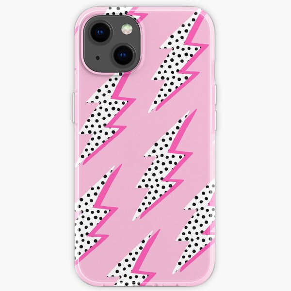 Pink lightning bolt iPhone Soft Case