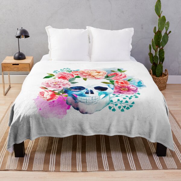 Item preview, Sugar Skull - Watercolor Floral Day Of The Dead designed and sold by S-H-Designs.