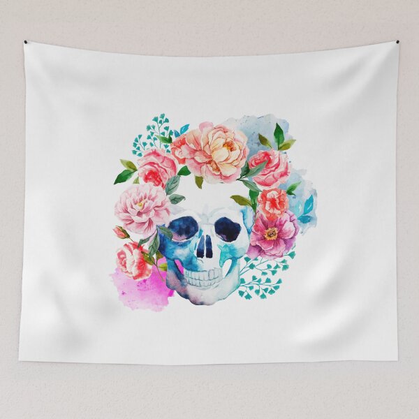 Item preview, Sugar Skull - Watercolor Floral Day Of The Dead designed and sold by S-H-Designs.