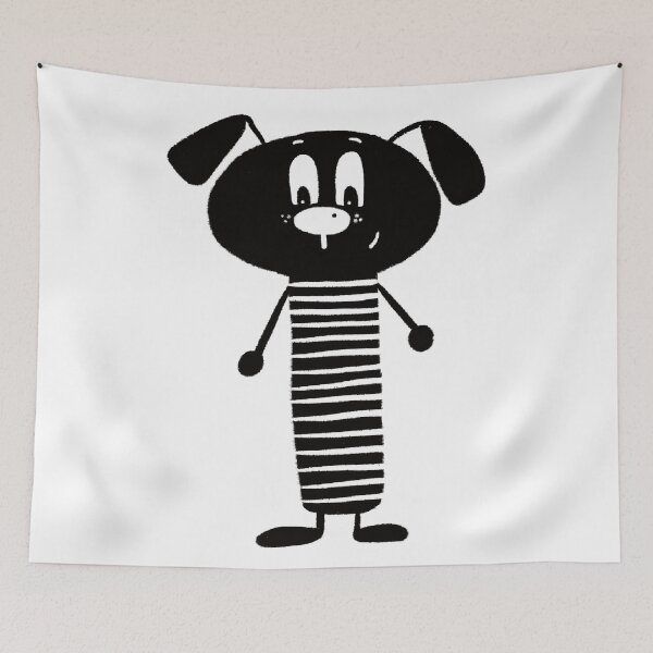 Item preview, Black and white dog nr7 designed and sold by KateCrafts.