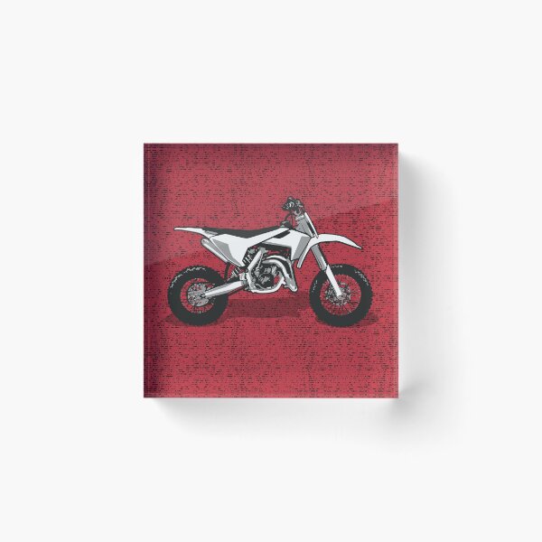 Item preview, Motocross // monochromatic red and black and white motorcycles designed and sold by SelmaCardoso.
