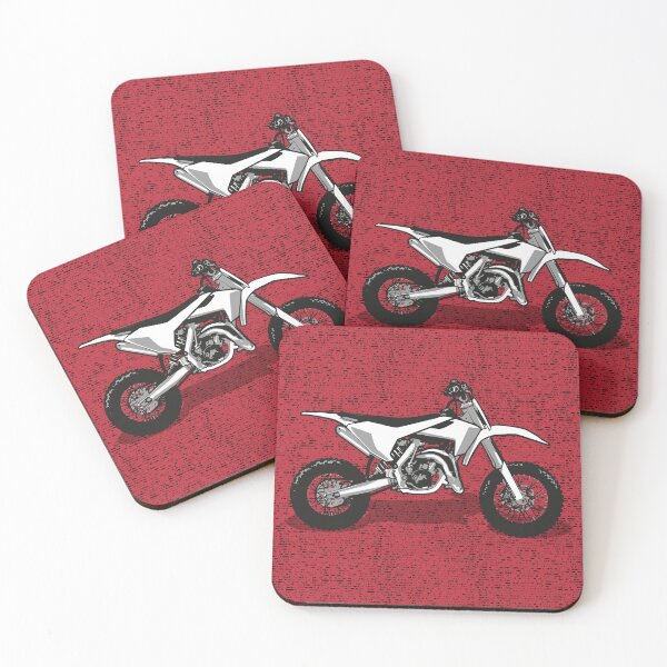 Item preview, Motocross // monochromatic red and black and white motorcycles designed and sold by SelmaCardoso.