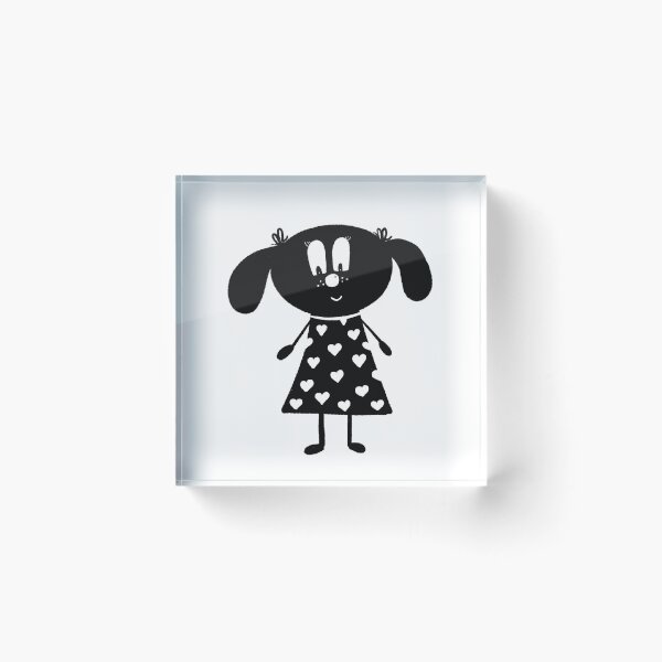 Item preview, Black and white dog nr8 designed and sold by KateCrafts.