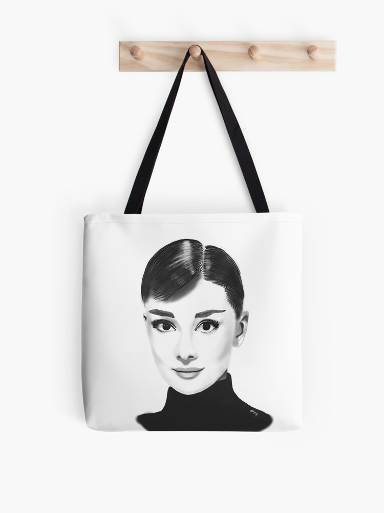 Audrey Hepburn Vintage 1960's Wide Tote Shoulder Bag Purse