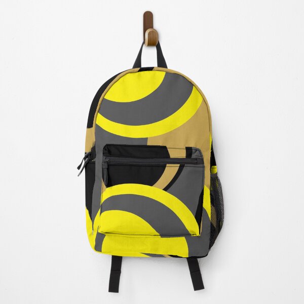 Item preview, Retro big modern colorful circles black yellow grey pattern designed and sold by aapshop.
