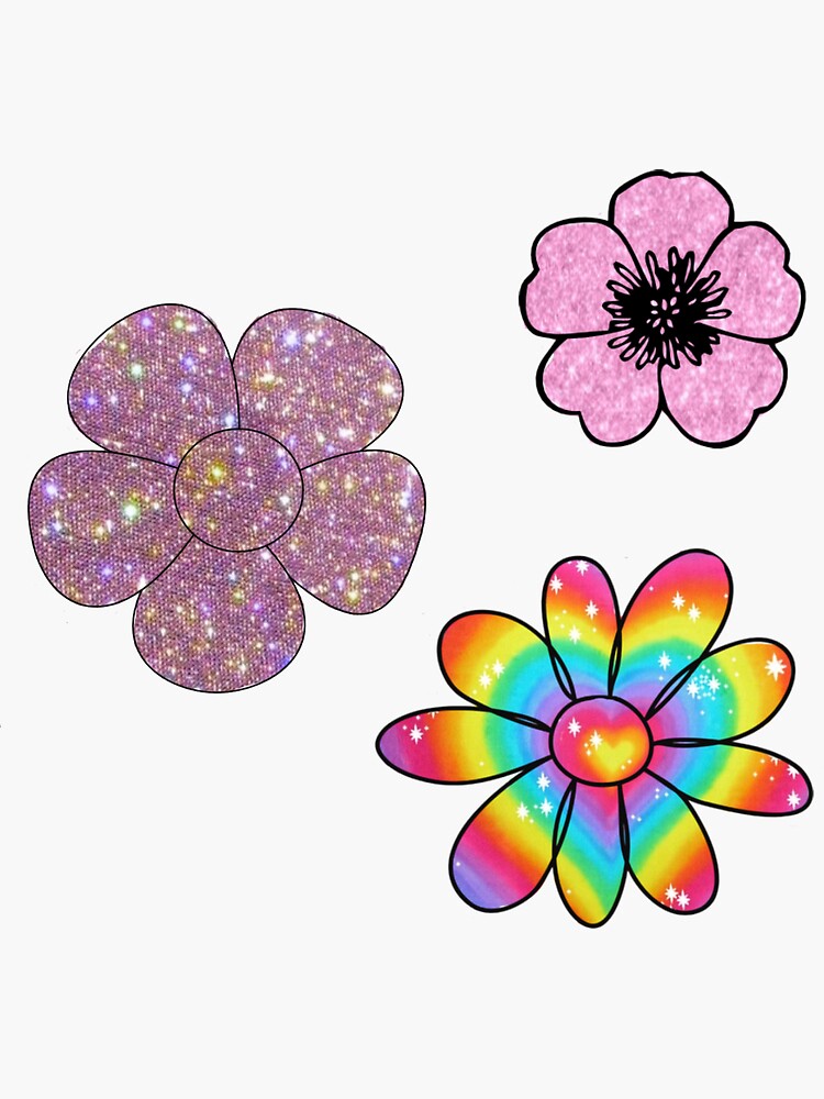 "y2k flowers pack" Sticker for Sale by evaaag Redbubble