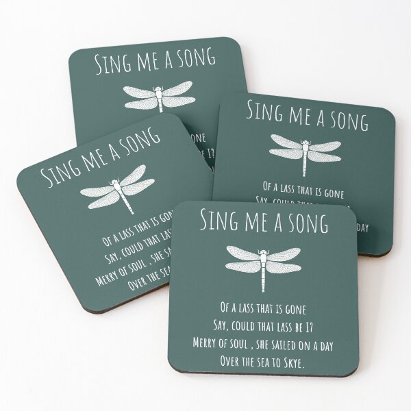 Sing Me A Song - fond sarcelle foncé Dessous de verre (lot de 4)