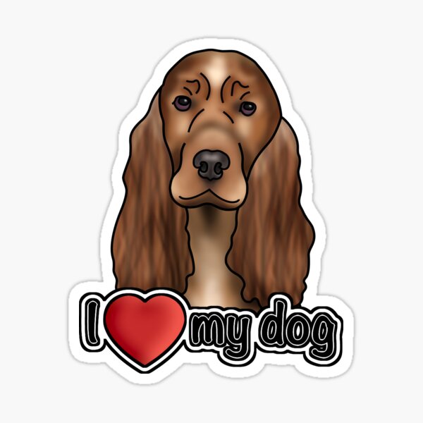 I Love My Dog - Cocker Spaniel Sticker