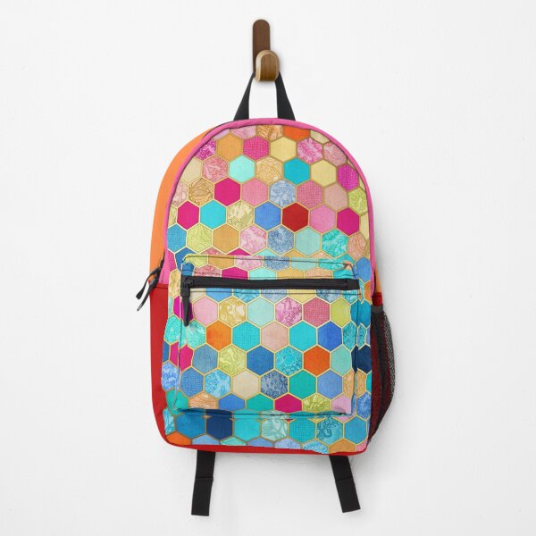 Item preview, Patterned Honeycomb Patchwork in Jewel Colors designed and sold by micklyn.