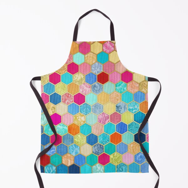 Item preview, Patterned Honeycomb Patchwork in Jewel Colors designed and sold by micklyn.