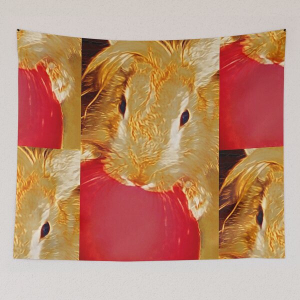 Item preview, Playing red rabbit designed and sold by helenkaiy.