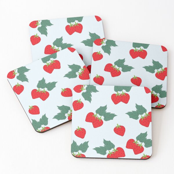 Artikelvorschau, Juicy Strawberries Print – Bestseller – Beutel, Kissen, Masken, Tassen entworfen und verkauft von August-E.