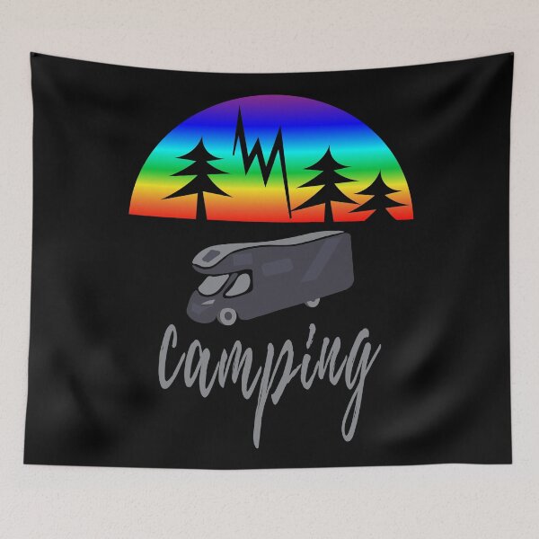 Item preview, Camping, rainbow, travel trailer. Gift for travelers. designed and sold by Galina Kostyaeva.