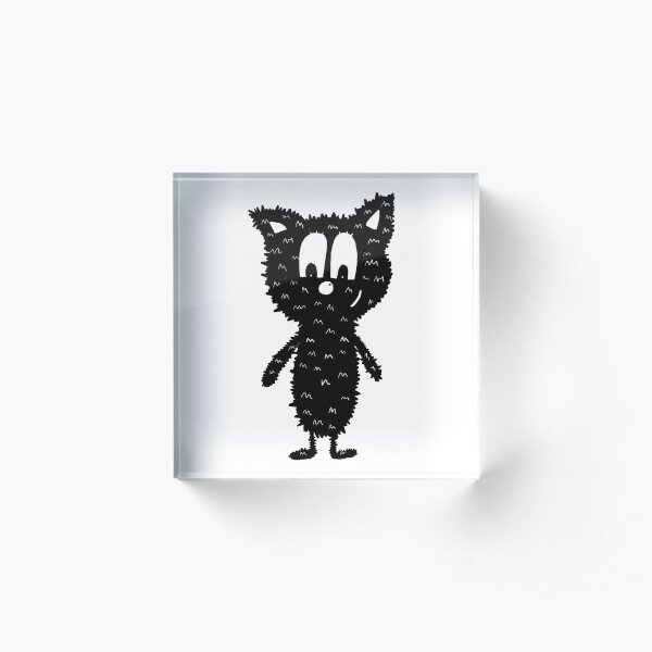 Black and white dog nr12 Acrylic Block