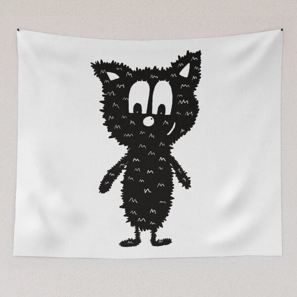 Item preview, Black and white dog nr12 designed and sold by KateCrafts.