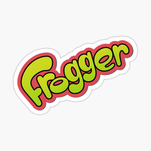 Frogger Game Logo Sticker. Personalise your laptop, phone etc.