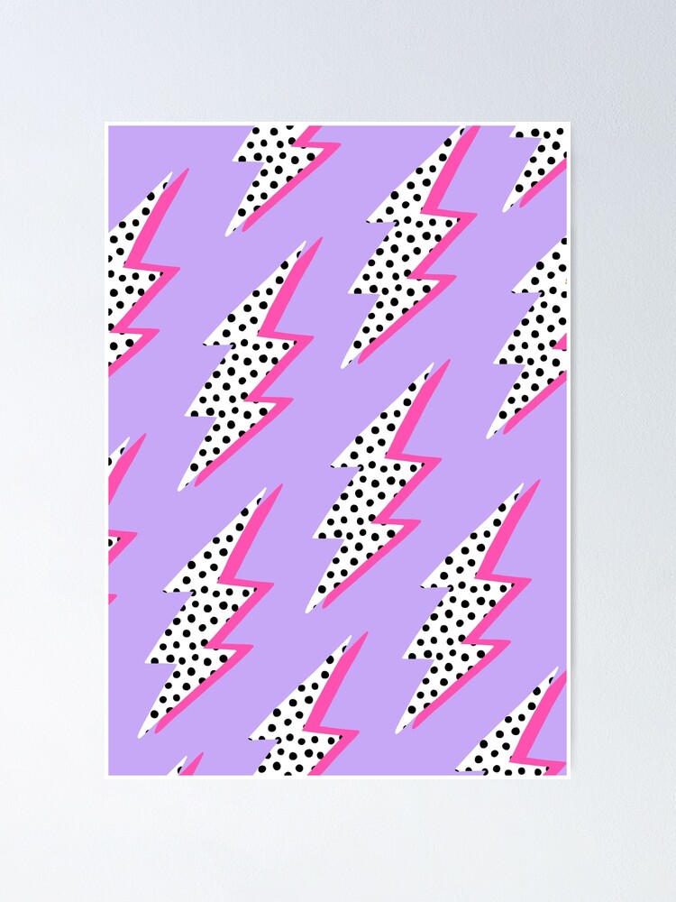 Purple Lightning Bolt print