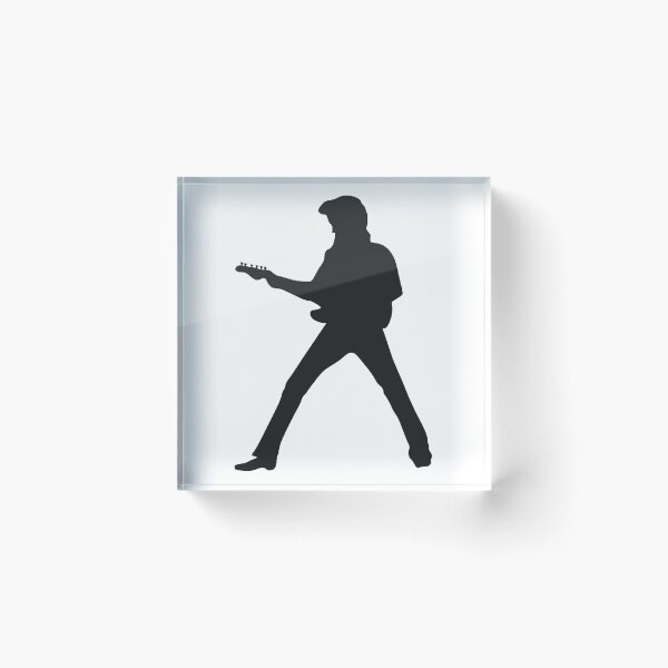 Aperçu de l'œuvre Silhouette de guitare classique Elvis créée et vendue par Matt Astle.