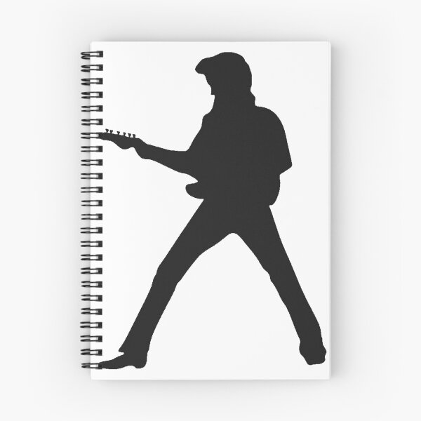 Aperçu de l'œuvre Silhouette de guitare classique Elvis créée et vendue par Matt Astle.