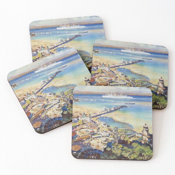 Item preview, Railway Poster New Brighton designed and sold by stickart-marek.