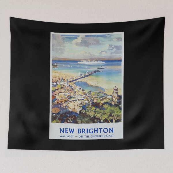 Item preview, Railway Poster New Brighton designed and sold by stickart-marek.