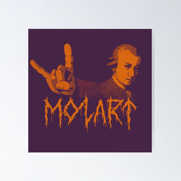 Vista previa del artículo con la obra «Mozart es metal», diseñado y vendido por LordNeckbeard.
