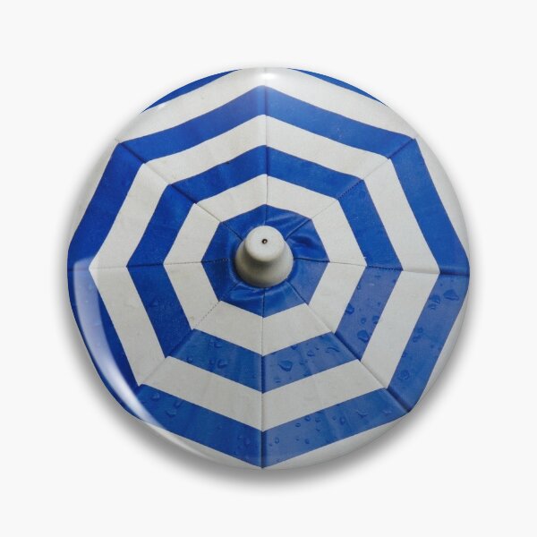Item preview, Blue and white striped Illusion pattern- bestseller- masks, pillows, mugs, pouches designed and sold by August-E.