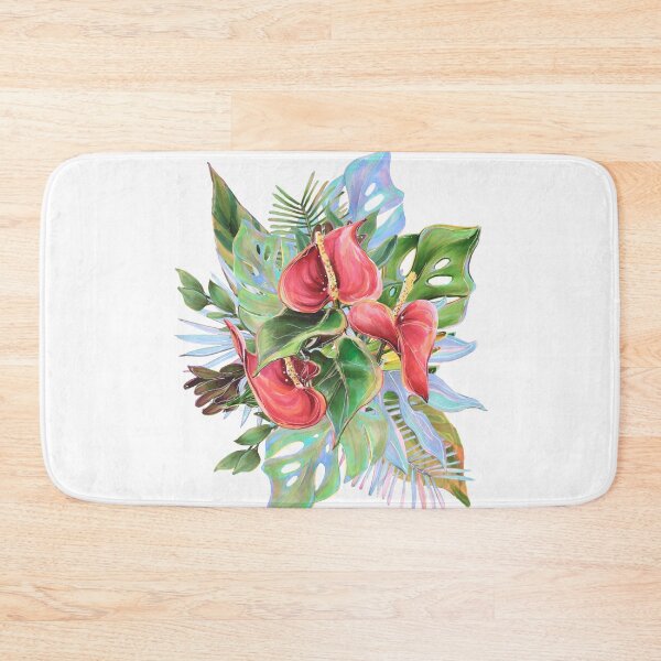 Item preview, Tropical Jungle Red  Anthurium Illustration designed and sold by InessArt.