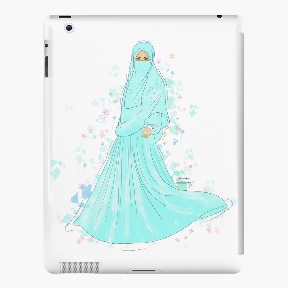 Beautiful Girl in Hijab Cartoon iPad Case & Skin for Sale by MrBadDream