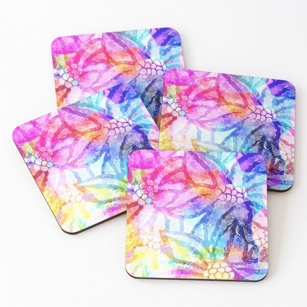 Item preview, Tie Dye colorful flower print- bestselling- masks, mugs, pillows designed and sold by August-E.