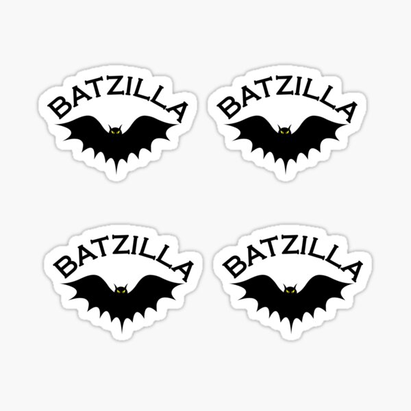 Batzilla over a cityscape Sticker