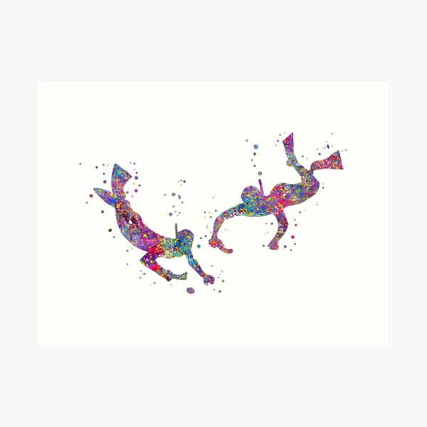 Underwater hockey Art Print