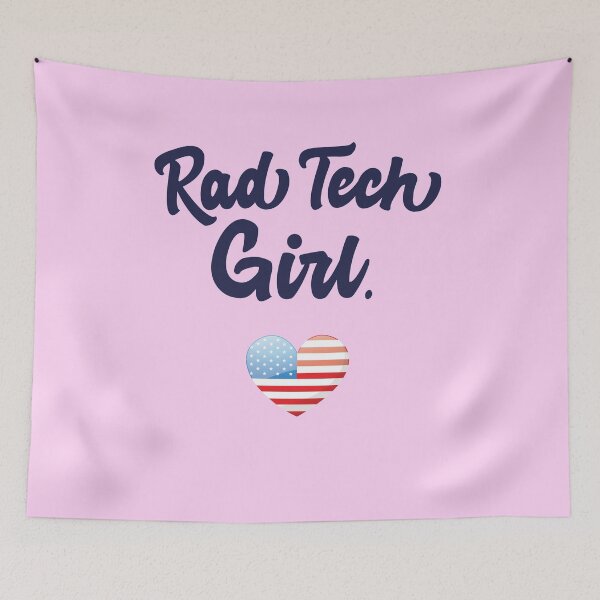 Item preview, Rad Tech Girl - Cute American Flag Heart Design designed and sold by GriffsGraphix.
