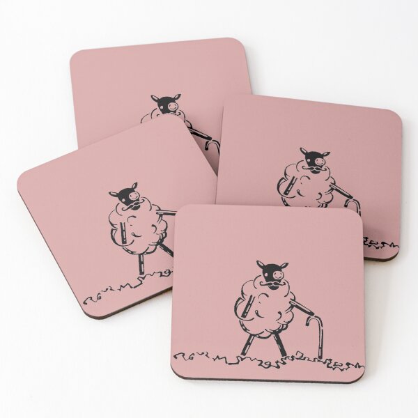 Item preview, Gentleman sheep with monocle and moustache  designed and sold by Sheepish Wanderings.