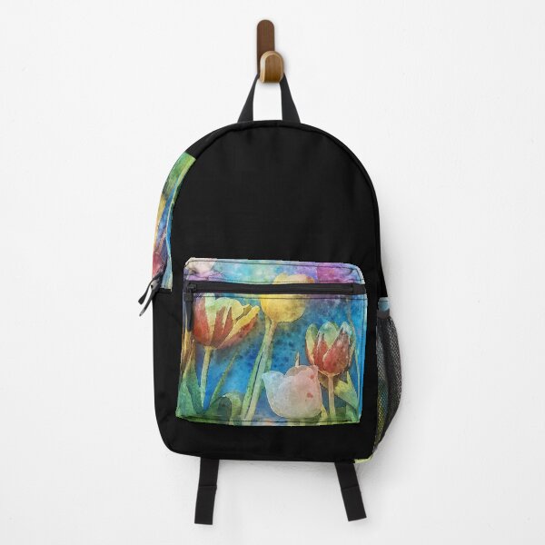 Item preview, Pretty Tulips watercolor paint- bestseller- masks, mugs, pillows designed and sold by August-E.