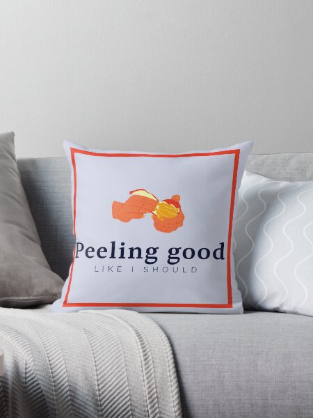 Item preview, peeling good like i should  puny grey orange print designed and sold by Ankitha09.