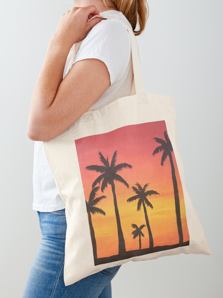 Sunset painting with palm trees 