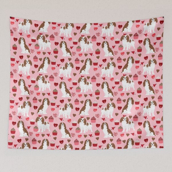 Aperçu de l'œuvre Cavalier King Charles Spaniel Saint Valentin mignon cadeau pour les propriétaires de chiens chien amant chien personnalisé races animaux de compagnie portrait amical créée et vendue par PetFriendly.