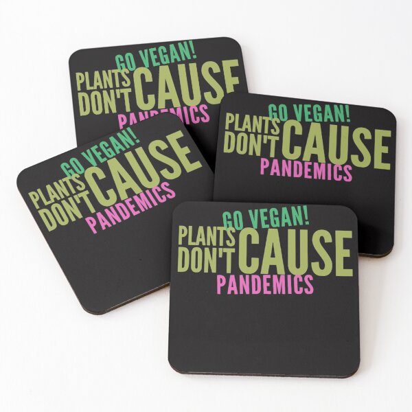 Item preview, Funny Vegan, Funny Vegan, Vegan Humor, Go Vegan, Plants don't cause pandemics  designed and sold by Mandala108.