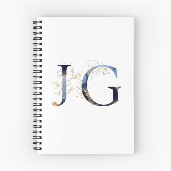 Item preview, Floral Initials JG, Monogram designed and sold by PinkLotusArt.