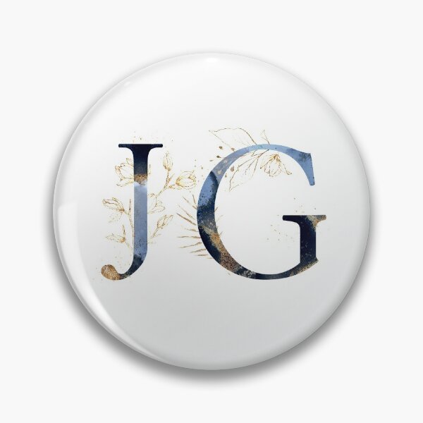 Item preview, Floral Initials JG, Monogram designed and sold by PinkLotusArt.