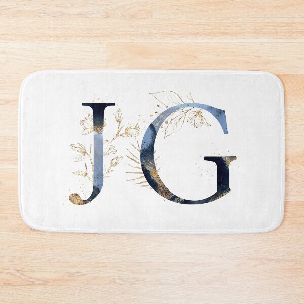 Item preview, Floral Initials JG, Monogram designed and sold by PinkLotusArt.