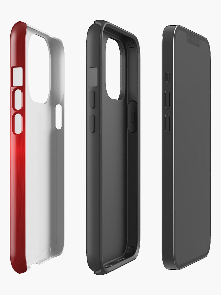 Red Brushed Metal Look-alike iPhone Case