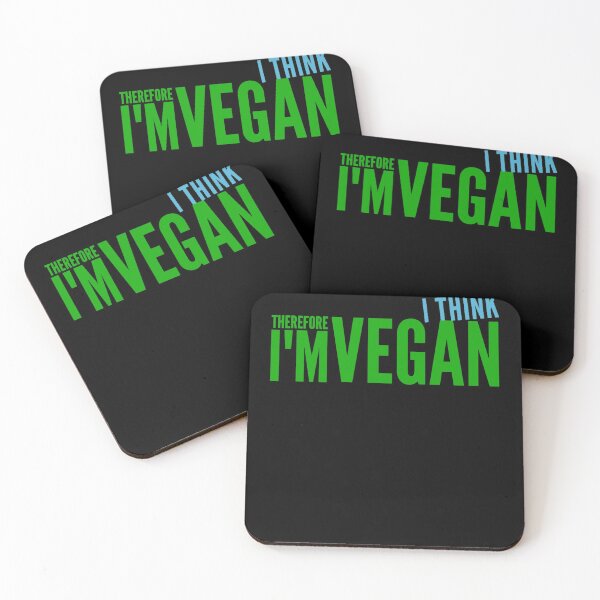 Item preview, Funny Vegan, Funny Vegan, Vegan Humor, Go Vegan, I think, Therefore I'm Vegan   designed and sold by Mandala108.