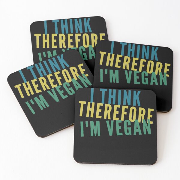 Item preview, Funny Vegan, Vegan Humor, Go Vegan, I think, Therefore I'm Vegan   designed and sold by Mandala108.