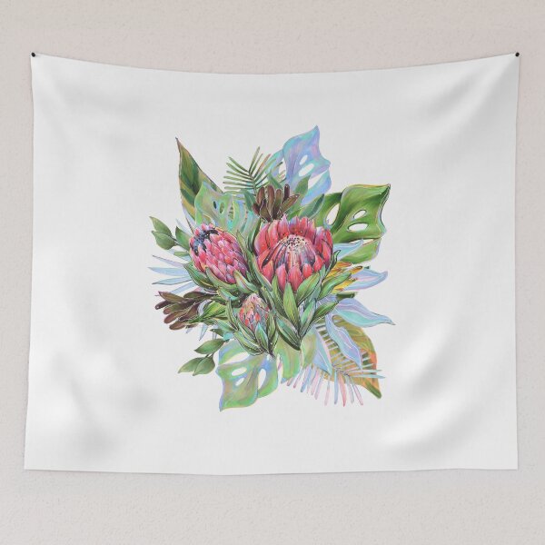 Item preview, Tropical Jungle Protea Illustration designed and sold by InessArt.