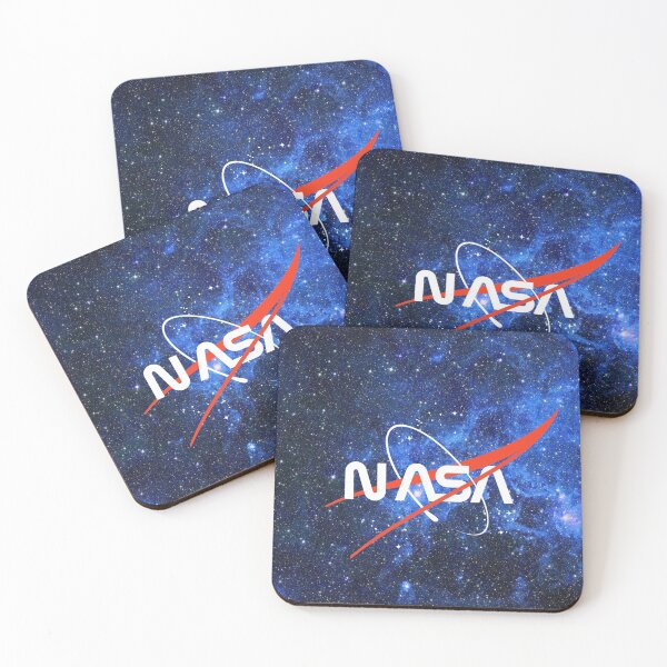 Item preview, NASA Worm Logo on Blue Nebula Galaxy designed and sold by CrystalCrush.